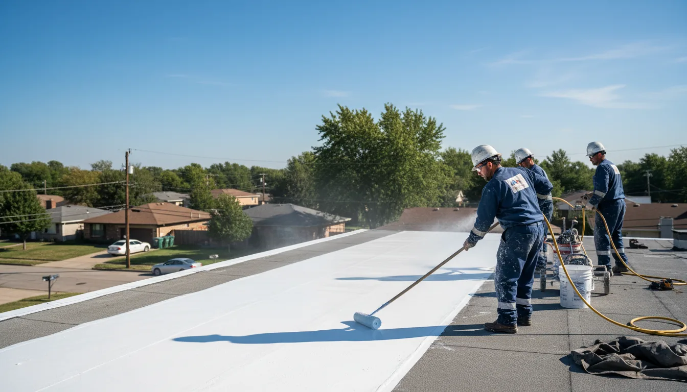 Commercial roof coating in Bude, MS near me